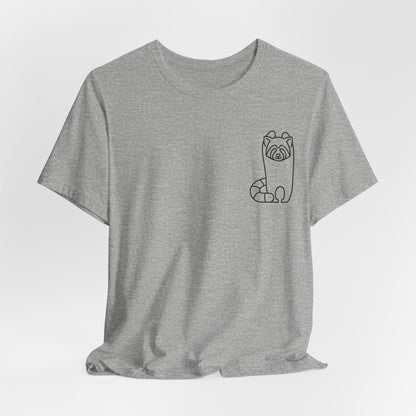 Standing Red Panda Print Men & Women T-Shirt