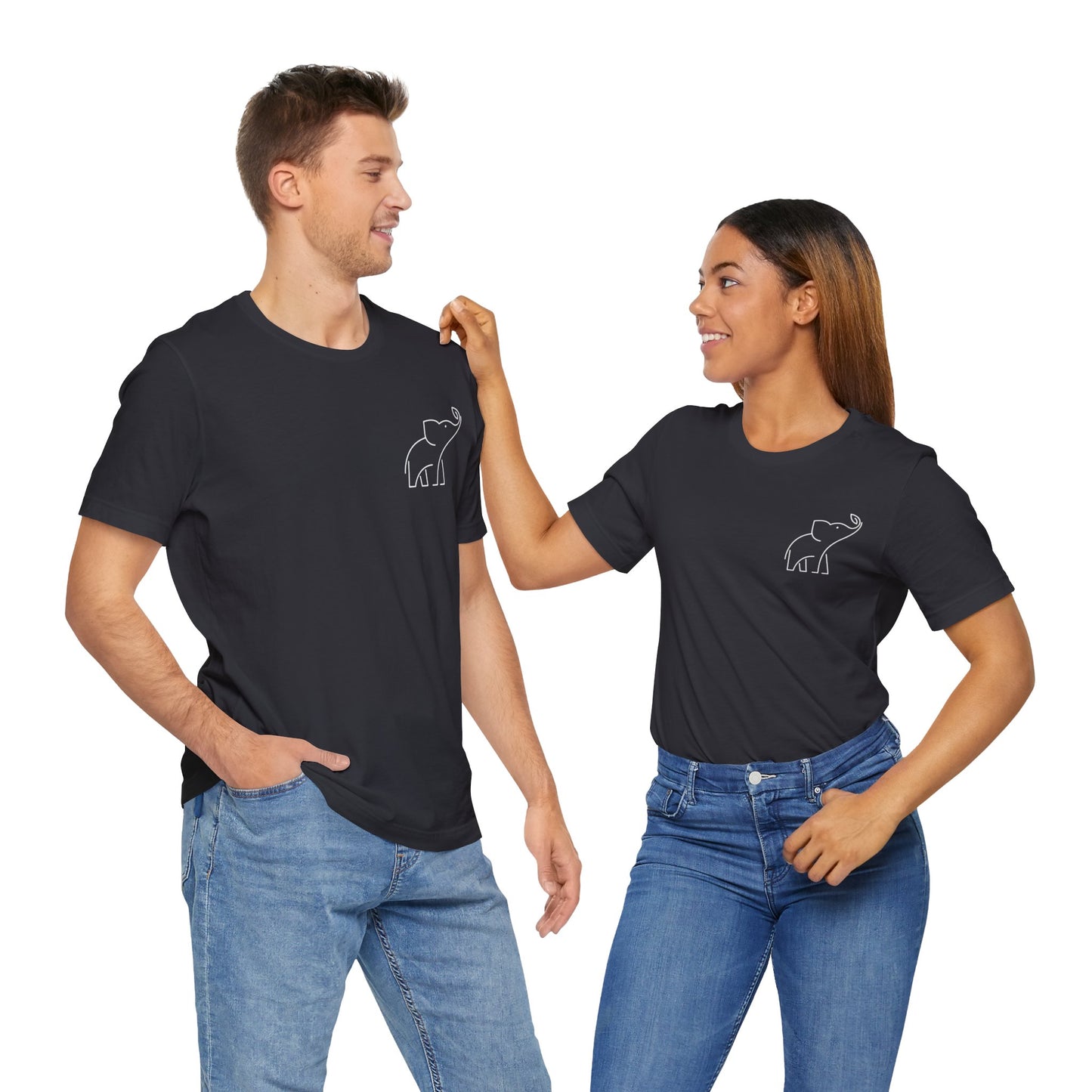 Elephant Print Men & Women T-Shirt