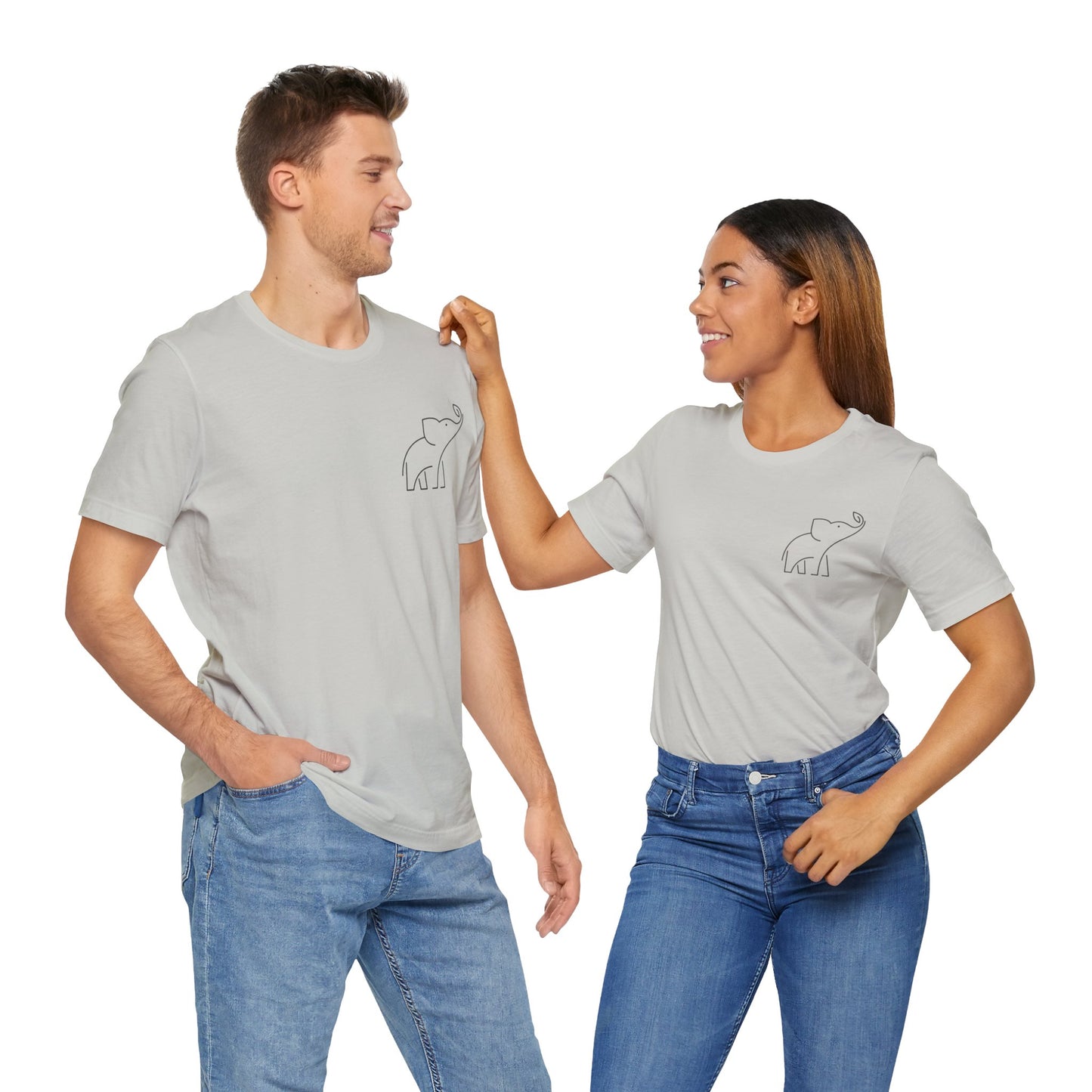 Elephant Print Men & Women T-Shirt