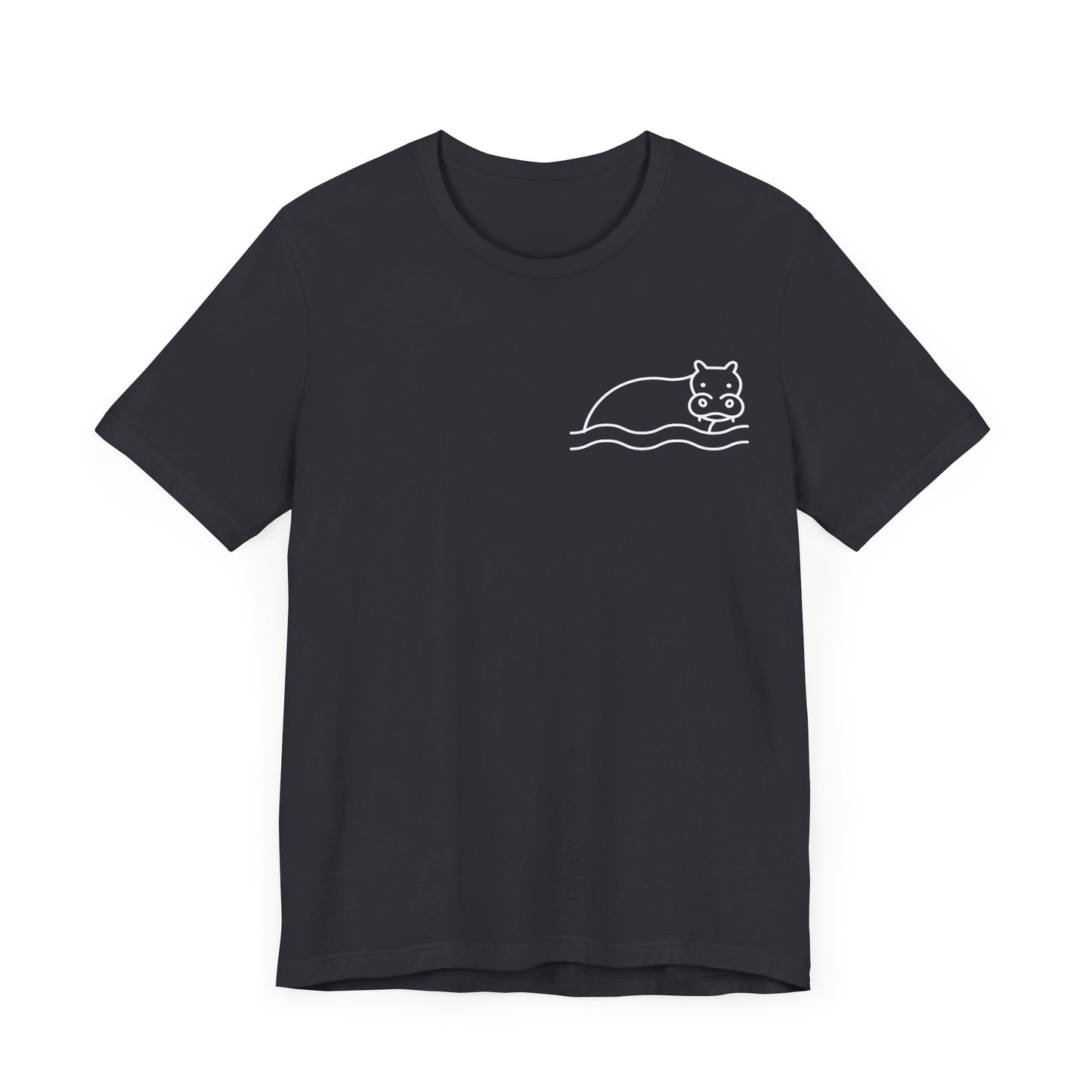 Hippo In Water Print Men & Women T-Shirt