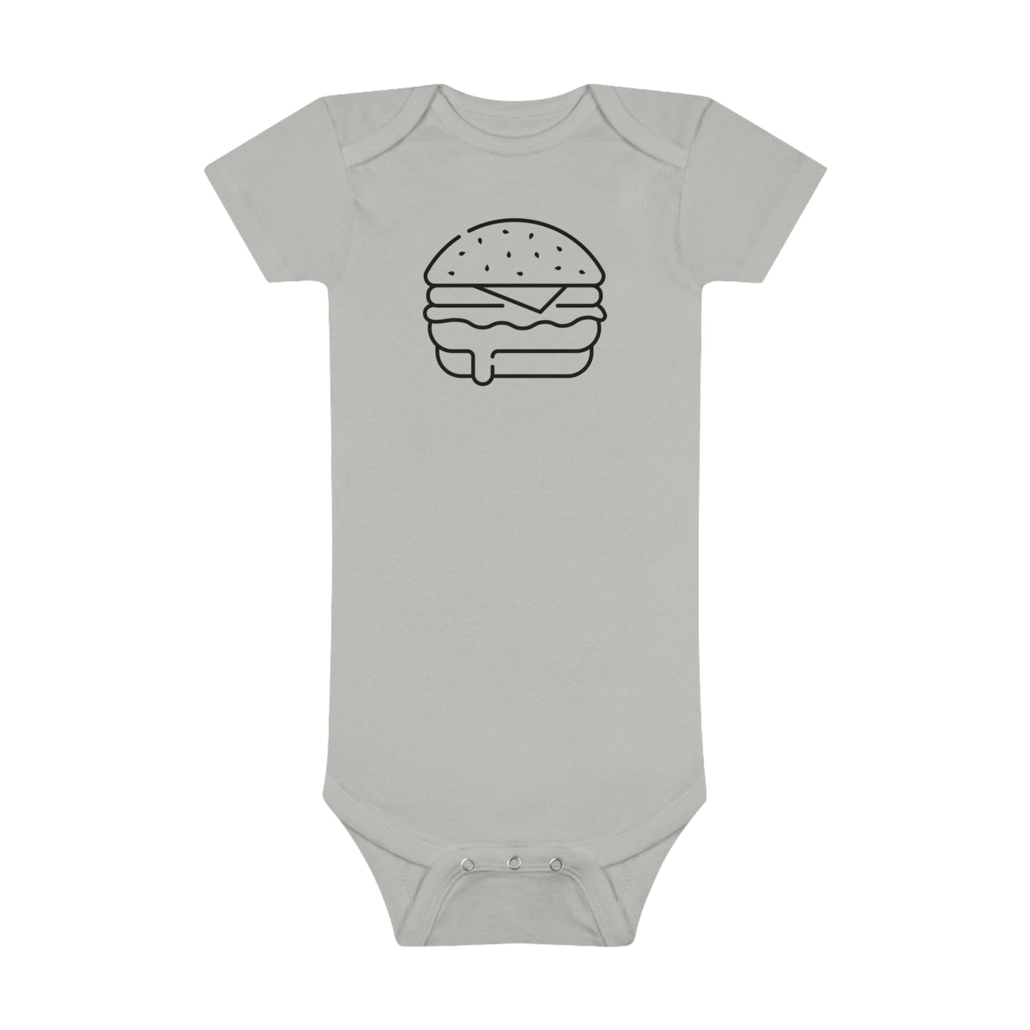 Yummy Burger Print Baby Onesies